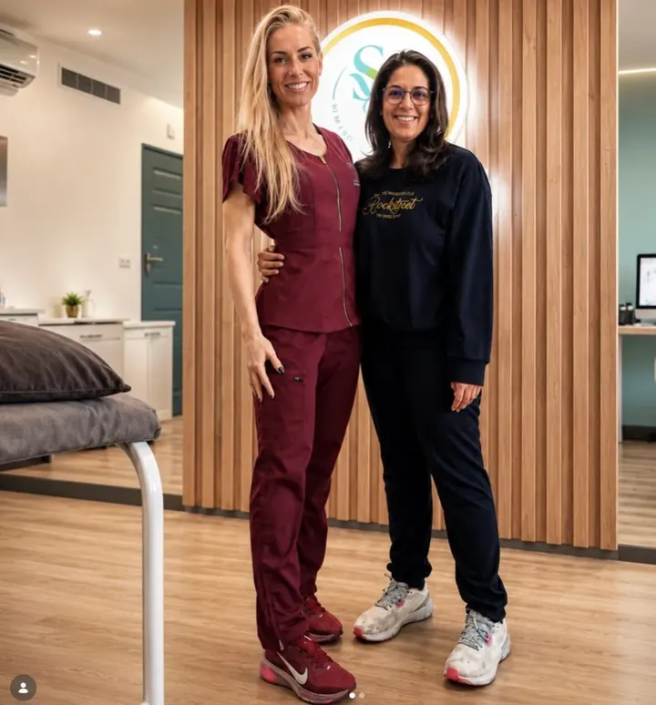 Simone with a patient